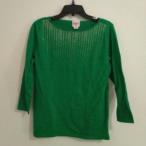 Green Sweater with Jewels